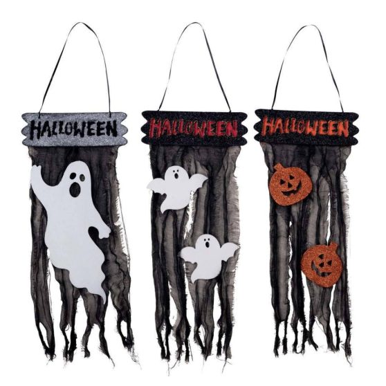 HALLOWEEN AJTÓDEKOR, 3 FÉLE