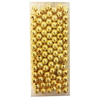 GYÖNGY, FŰZHETŐ, 6 MM/300 DB, FÉNYES ARANY