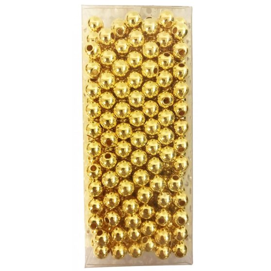 GYÖNGY, FŰZHETŐ, 6 MM/300 DB, FÉNYES ARANY