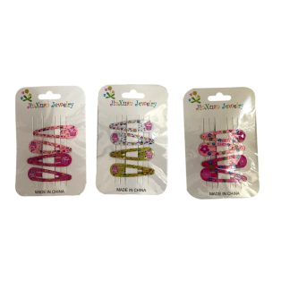 VEGYES MINTÁS HAJCSAT, 5 CM