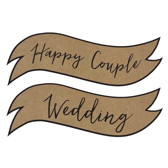 FELIRAT, KARTON, 2DB/CS,  "HAPPY COUPLE" ÉS "WEDDING"