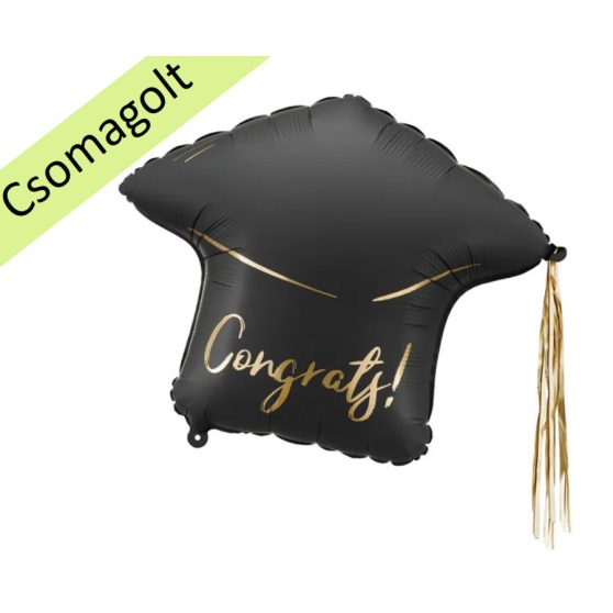 DIPLOMA KALAP FÓLIA LUFI CONGRATS FELIRATTAL