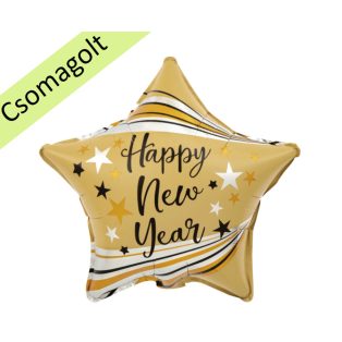 ARANY CSILLAG FÓLIA LUFI HAPPY NEW YEAR FELIRATTAL