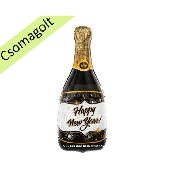 PEZSGŐSÜVEG FÓLIA LUFI HAPPY NEW YEAR FELIRATTAL