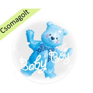 KÉK MACIS FÓLIA LUFI BABY BOY FELIRATTAL