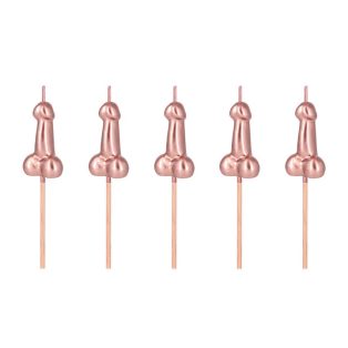 PÉNISZ ALAKÚ ROSEGOLD TORTAGYERTYA