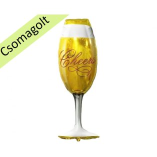 PEZSGŐSPOHÁR FÓLIA LUFI CHEERS FELIRATTAL