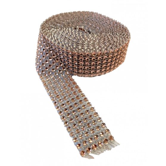 DEKORSZALAG, STRASSZ, ROSEGOLD 170
