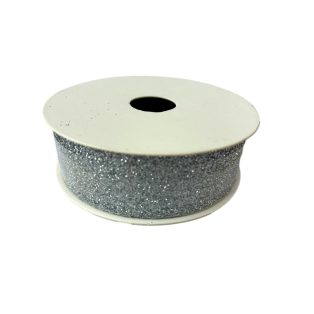 EZÜST CSILLÁMOS SZALAG, 25 MM