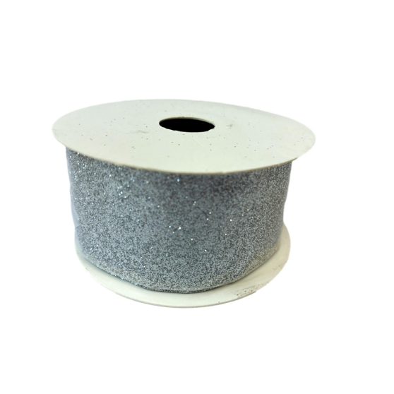 EZÜST CSILLÁMOS SZALAG, 38 MM