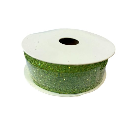 ZÖLD CSILLÁMOS SZALAG, 25 MM