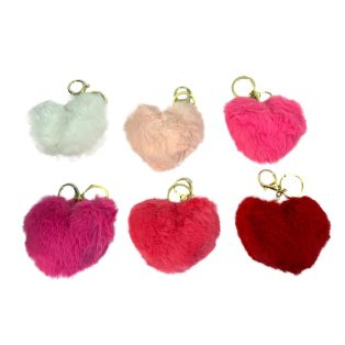 SZŐRME SZÍV KULCSTARTÓ