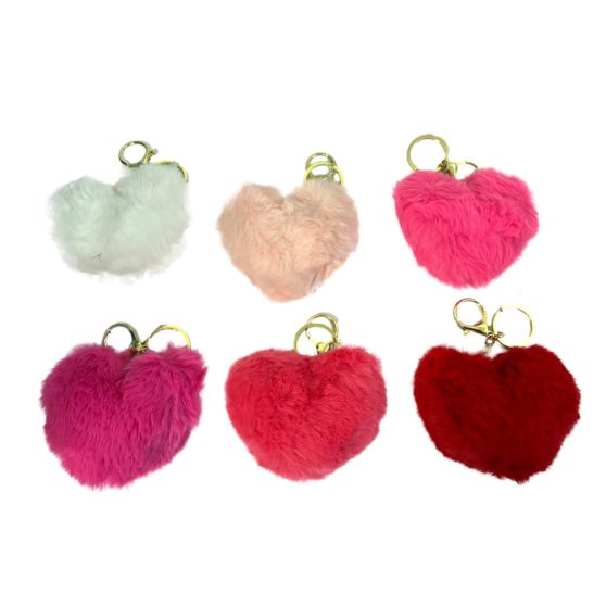 SZŐRME SZÍV KULCSTARTÓ