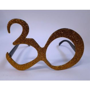 SZEMÜVEG, ARANY, GLITTERES, 30. ÉVSZÁMOS