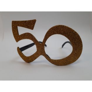 SZEMÜVEG, ARANY, GLITTERES, 50. ÉVSZÁMOS
