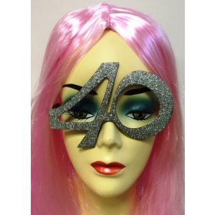 SZEMÜVEG, EZÜST GLITTERES, 40. ÉVSZÁMOS
