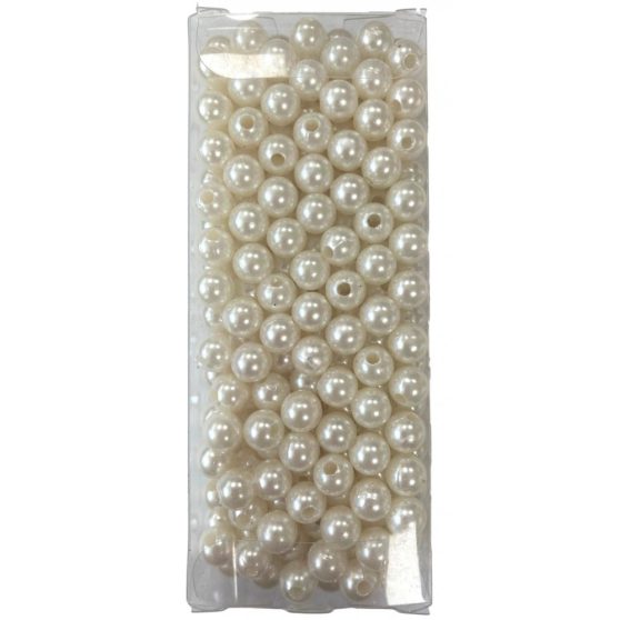 TÖRT FEHÉR FŰZHETŐ GYÖNGY, kb. 300 db/ 6mm