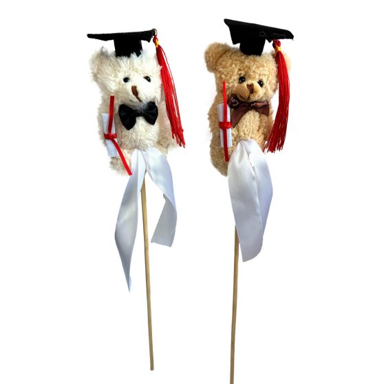 BALLAGÁSI PÁLCÁS BESZÚRÓ, SZŐRMÉS KALAPOS MACI