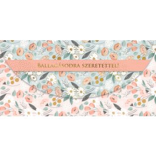 PÉNZES BORÍTÉK BALLAGÁSRA, VIRÁGOS