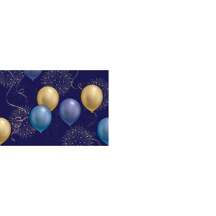 ÜDVÖZLŐLAP BORÍTÉKKAL BALLAGÁSRA, KÉK ARANY LUFIK