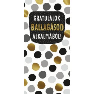 ÜDVÖZLŐLAP BORÍTÉKKAL BALLAGÁSRA, PÖTTYÖS