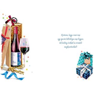 ÜDVÖZLŐLAP BORÍTÉKKAL SZÜLETÉSNAPRA, BOROS