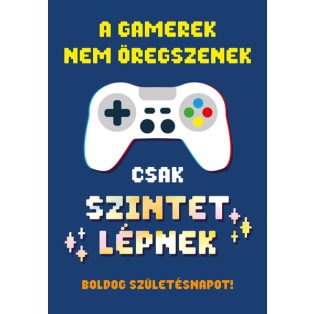 ÜDVÖZLŐLAP BORÍTÉKKAL SZÜLETÉSNAPRA, GAMER KONTROLLER