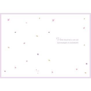 ÜDVÖZLŐLAP BORÍTÉKKAL ÓVÓNŐNEK, VIRÁGOS