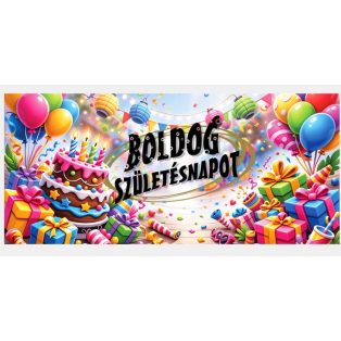   PÉNZES BORÍTÉK SZÜLETÉSNAPRA, SZÍNES DEKORÁCIÓ ÉS TORTA