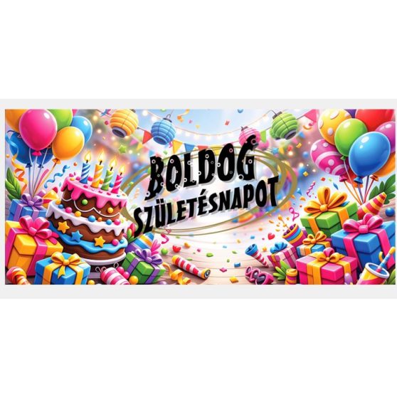 PÉNZES BORÍTÉK SZÜLETÉSNAPRA, SZÍNES DEKORÁCIÓ ÉS TORTA