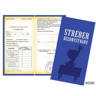 STRÉBER BIZONYÍTVÁNY