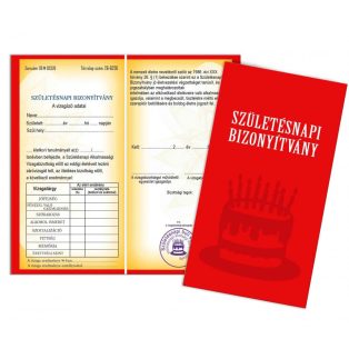 SZÜLETÉSNAPI BIZONYÍTVÁNY