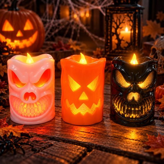 HALLOWEENI TÖK VAGY KOPONYA LEDES GYERTYA