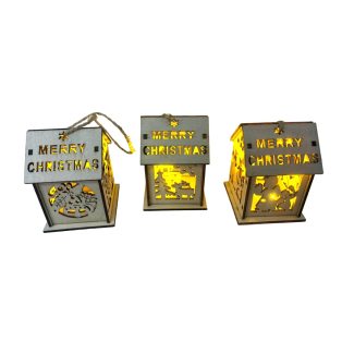 NATÚR KARÁCSONYI HÁZIKÓ LEDVILÁGÍTÁSSAL 