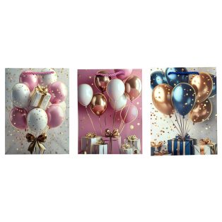   ZSINÓRFÜLES AJÁNDÉKTÁSKA LUFI MINTÁVAL, 3 FÉLE, KÖZEPES