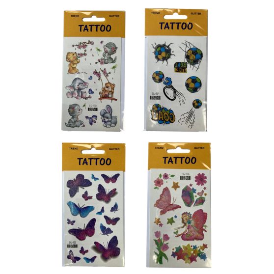 GLITTERES TETOVÁLÁS VEGYES MINTÁKKAL
