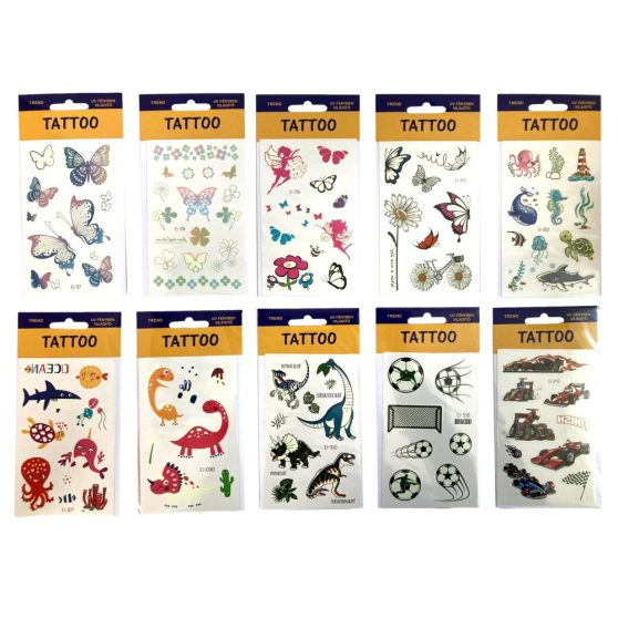 UV FÉNYBEN VILÁGÍTÓ TETOVÁLÁS TÖBBFÉLE MINTÁVAL