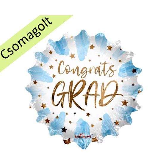 FÓLIA LUFI BALLAGÁSRA, KÉK FEHÉR CONGRATS