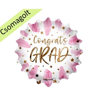 FÓLIA LUFI BALLAGÁSRA, PINK FEHÉR CONGRATS