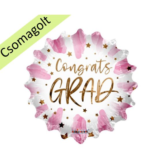 FÓLIA LUFI BALLAGÁSRA, PINK FEHÉR CONGRATS