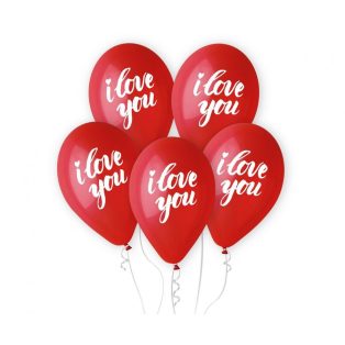 PIROS GÖMB LUFI I LOVE YOU FELIRATTAL, 5 DB