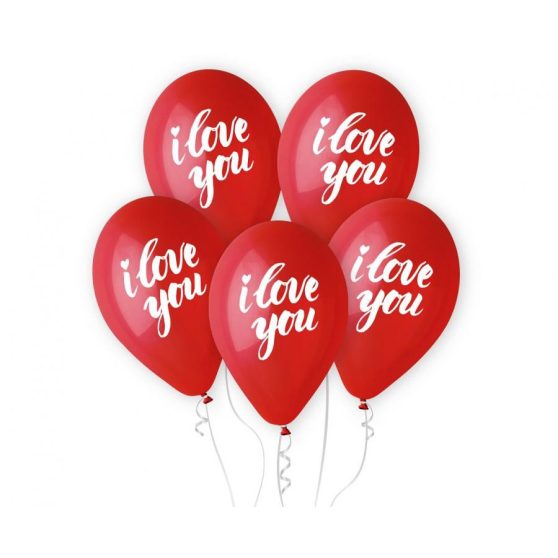 PIROS GÖMB LUFI I LOVE YOU FELIRATTAL, 5 DB