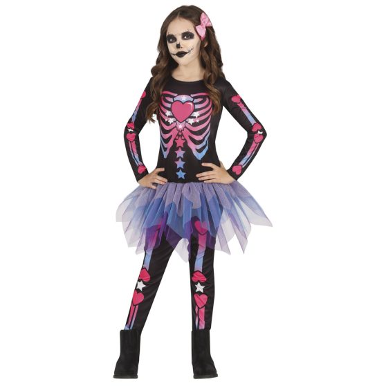 RÓZSASZÍN CSONTVÁZ JELMEZ 3 MÉRETBEN