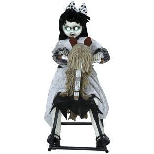 KISLÁNY HINTALOVON MOZGÁSSAL, FÉNY- ÉS HANGHATÁSSAL