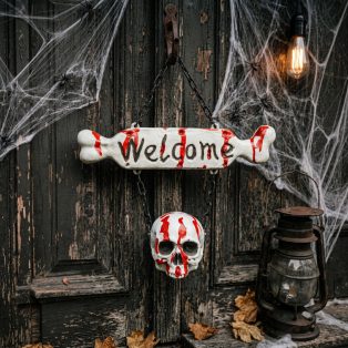KOPONYÁS AJTÓDÍSZ WELCOME FELIRATTAL