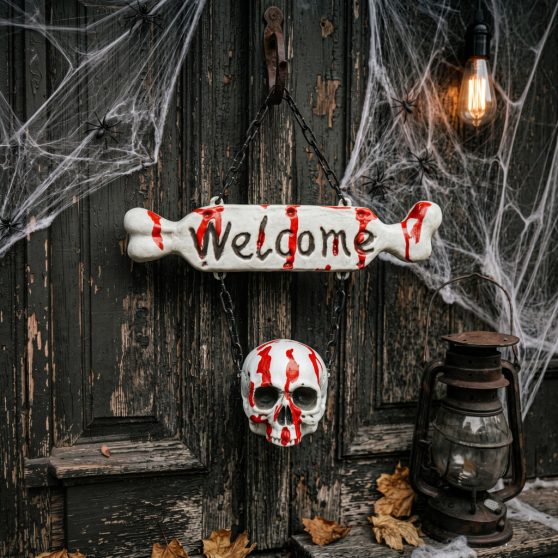 KOPONYÁS AJTÓDÍSZ WELCOME FELIRATTAL