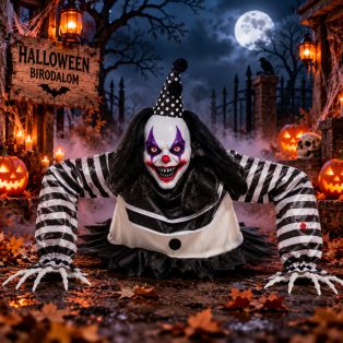   HORROR BOHÓC FELSŐTEST MOZGÁSSAL, FÉNY- ÉS HANGHATÁSSAL