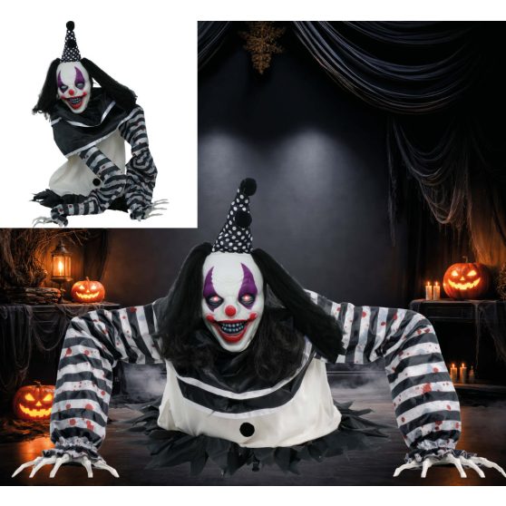 HORROR BOHÓC FELSŐTEST MOZGÁSSAL, FÉNY- ÉS HANGHATÁSSAL