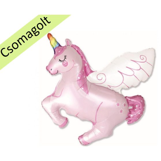 SZÁRNYAS UNIKORNIS FÓLIA LUFI, RÓZSASZÍN