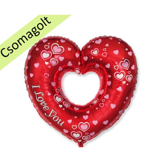 SZÍV FÓLIA LUFI I LOVE YOU FELIRATTAL
